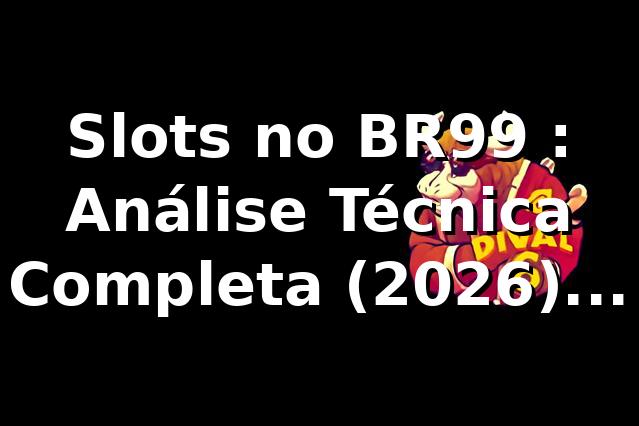 Slots no BR99 🎰: Análise Técnica Completa (2026) | BR99 Bet
